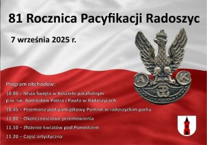 Zaproszenie na 81. Rocznicę Pacyfikacji Radoszyce